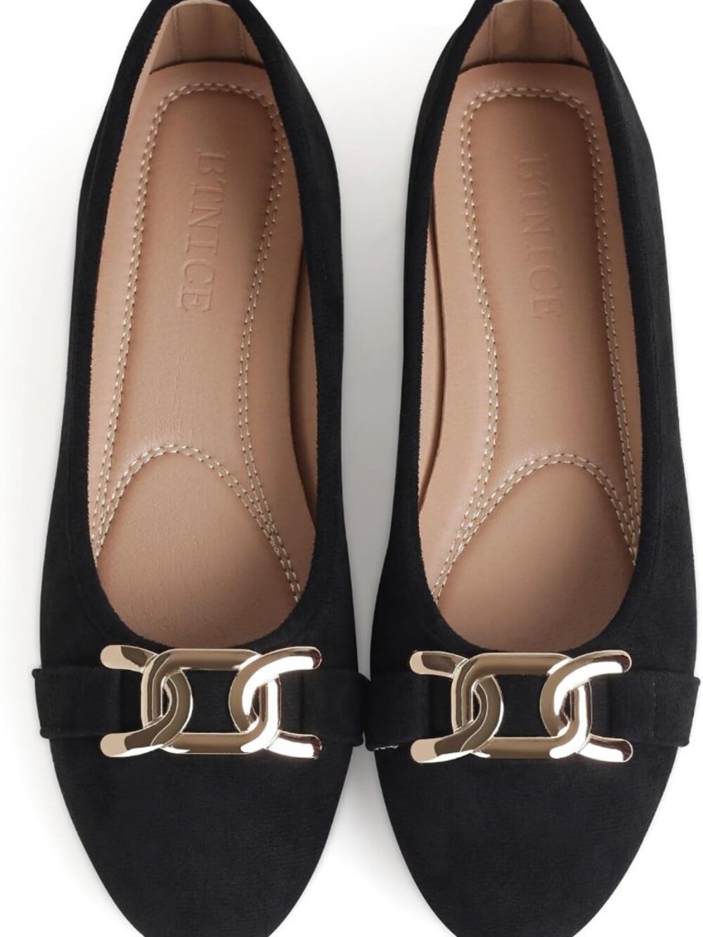 Comfortable Women's Round Toe Ballet Flats - Slip-On Ballerina Shoes for Work
